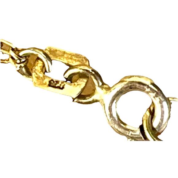 14K Gold over Sterling 2 Stone Dainty Chain Bracelet- Ruby Pink Stone Bezel Set - Picture 8 of 13